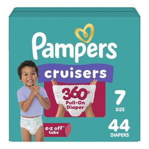 Pampers Cruisers Gap Pull on Free Fit Disposable Diapers Size 7 Leakproof 44Ea