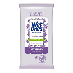 Wet Ones Antibacterial Hand Wipes Lavender Scent 20Ea