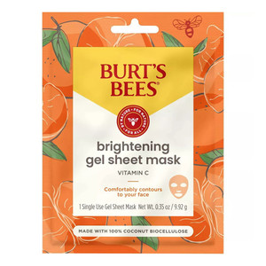 Burts Bees Brightening Gel Sheet Face Mask with Vitamin C for Natural Complexion Skin 0.35Oz (9.92g)