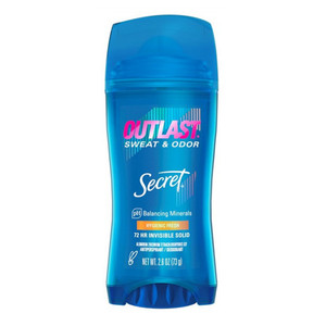Secret Deodorant Outlast Invisible Solid Hygienic Fresh with Minerals 2.6Oz (73g)