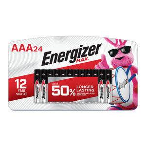 Eveready Energizer Max AAA Alkaline Batteries 24Ea