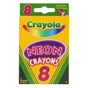 Crayola Neon Crayons for Bright Coloring Drawing and Creative Art 8Ea