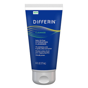 Differin Hydrating Facial Cleanser Oil Free Cleansing Hydrating 6Oz (177ml)