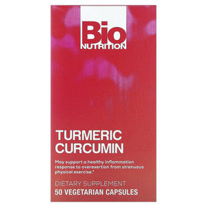 Bio Nutrition Turmeric Curcumin Dietary Supplement Vegetarian Capsules 50Ea