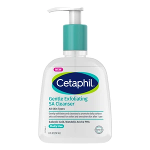 Cetaphil Gentle Exfoliating Salicylic Acid Cleanser Daily Use for Softer and Smoother Skin for All Skin Types 8Oz (237ml)