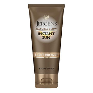 Jergens Natural Glow Instant Light Bronze Sun Moisturizer for Smooths Dry Skin 6Oz (177ml)