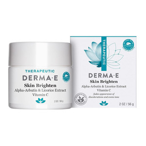 Derma E Therapeutic Skin Brighten Cream Natural Face and Body Brightener Reduce the Appearance of Age and Liver Spots 2Oz (56g)