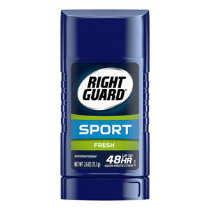 Right Guard Sport Antiperspirant Deodorant Invisible Solid Stick Fresh for Odor Protection 2.6Oz (73.7g)