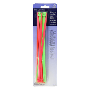 Helping Hand 8 Inch Quick Release Cable Ties for Organizing Bundling and Securing Cables and Wires 15Ea