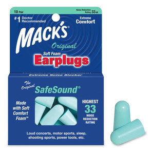 Macks Original Soft FoamEarplugs 10 Pairs Solution to Noise Pollution 1Ea