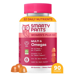 SmartyPants Womens Plus 50 Plus Multivitamin and Omegas Dietary Supplement Gummies 90Ea