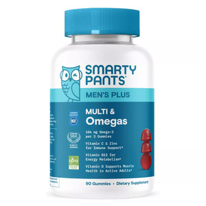 SmartyPants Mens Plus Multivitamin and Omegas Dietary Supplement Gummies 90Ea