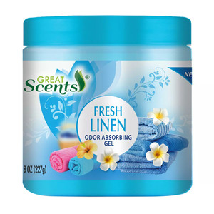 Great Scents Fresh Linen Odor Absorbing Gel 8Oz (227g)