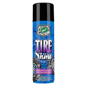 Turtle Wax Mister Cartoon Tire Shine Water Resistant Formula UV Protection Deep Black Wet Look Shine with A Long Lasting Finish 14Oz (396g)