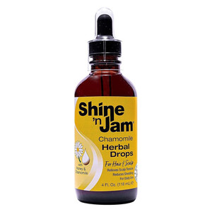 Ampro Shine N Jam Chamomile Herbal Drops with Honey for Hair and Scalp Relieves Scalp Tension Reduce Shedding for Daily Use 4Oz (118ml)