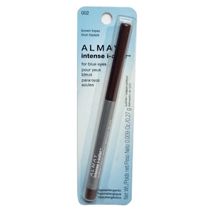 Almay Intense I Color Eyeliner 002 Brown Topaz Pencil Glides Smoothly Convenient Built in Sharpener Keep Liner Precise Hypoallergenic 0.009Oz (0.27g)