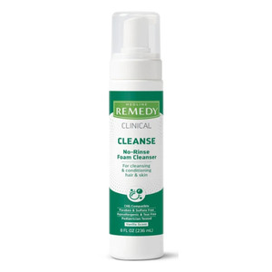 Medline Remedy Cleanse No Rinse Foam Cleanser Vanilla Scent for Cleansing and Conditioner Hair and Skin 8Oz (236ml)