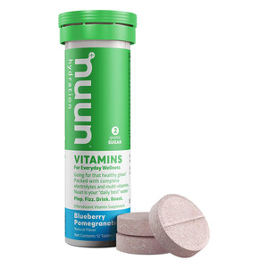 Nuun Vitamins Hydration Blueberry Pomegranate with Electrolytes and Multi Vitamins Natural Flavor Tablets 12Ea