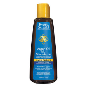 Every Strand Argan Oil with Macadamia Hair Polisher for All Hair Types 6Oz (177ml)