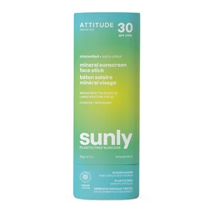 Attitude Mineral Sunscreen Face Stick SPF 30 Provides Broad Spectrum Protection Against UVA and UVB Rays Unscented 0.7Oz (20g)