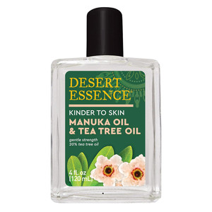 Desert Essence Kinder to Skin Manuka Oil and Australian Tea Tree Oil Soothe Skin Reduce Irritation and Relieve Insect Bites 4Oz (120ml)
