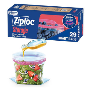 Ziploc Quart Storage Bags Fresh Seal Food Storage Bags 29Ea
