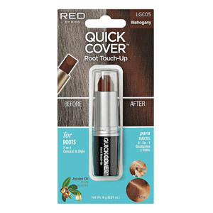 RED by Kiss Root LGC05 Touch Up Stick Mahogany Instant Gray Coverage Hair Color Stick 0.21Oz (6g)
