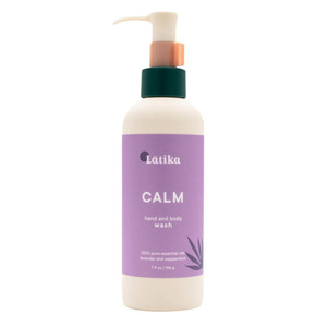 Latika Hand and Body Wash Calm for Gentle Cleansing and Soothing Skin 7Oz (196g)