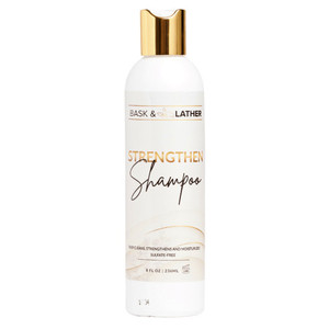 Bask and Lather Strengthen Hair Shampoo Deep Cleans and Moisturizes Sulfate Free 8Oz (236ml)