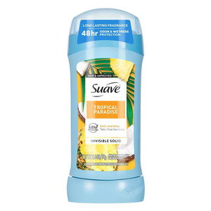 Suave Tropical Paradise Invisible Solid Antiperspirant Deodorant Fresh Protection 2.6Oz (74g)