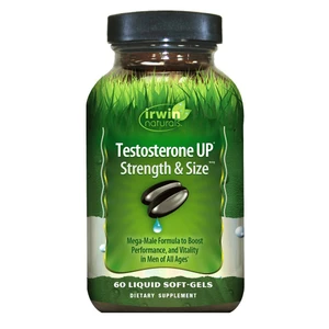 Irwin Naturals Testosterone UP Strength and Size Liquid Softgels for Male Performance and Vitality Support 60Ea