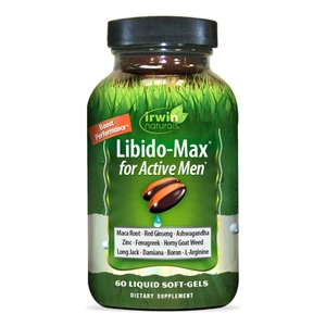 Irwin Naturals Libido Max Liquid Softgels for Active Men 60Ea