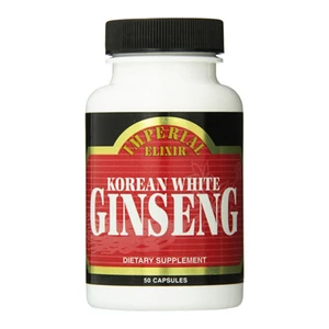 Imperial Elixir Korean White Ginseng Capsules Help Support Overall Well Being and Vitality 50Ea