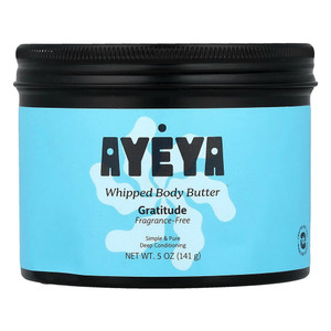 Ayeya Whipped Body Butter Gratitude Fragrance-Free Simple and Pure Deep Conditioning 5Oz (141g)