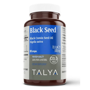 Talya Black Seed Oil Softgels for Immune Antioxidant and Wellness Support 90Ea