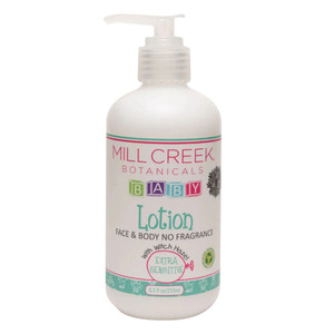 Mill Creek Botanicals Fragrance Free Baby Lotion for Gentle Moisturizing and Sensitive Skin Care 8.5Oz (255ml)