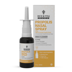 Bee and You Plus Natural Propolis Nasal Spray for Moisturizing and Breathing Comfort 1Oz (30ml)