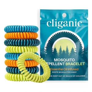 Cliganic Mosquito Repellent Bracelets for Repelling Mosquitoes 10Ea