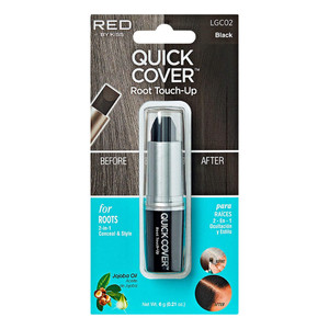 Kiss Red Quick Cover Root Touch Up Stick Black 0.21Oz (6g), Pack of 3