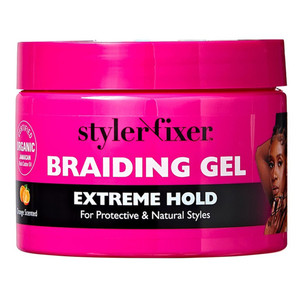 Kiss Red Styler Fixer Braiding Gel Extreme Hold for Protective and Natural Styles 6Oz (170g)