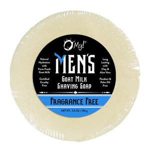 O My Bath and Body Goat Milk Shaving Soap Helps to Soothe and Protect Skin Fragrance Free 5.5Oz (156g)