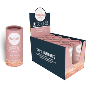Humble Brands Paperboard Moroccan Rose Long Lasting and Ultra Moisturizing Lip Balm 0.3Oz (8.5g), Pack of 8