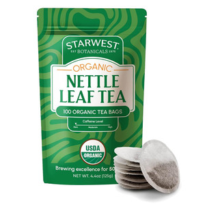 Starwest Botanicals Organic Nettle Leaf Tea Bags Caffeine Free 4.4Oz (125g) 100Ea