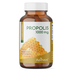 Apihaus Propolis 1000mg Contains proteins Vitamins and Flavonoids for Nose and Throat Boosting Immune System 90Ea