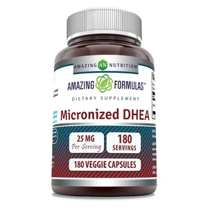 Amazing Nutrition Dietary Supplement Micronized DHEA Veggie Capsules 180Ea