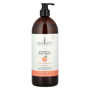 Sukin Botanical Peach Perfect Body Wash for All Skin Types 33.82Oz (1L)
