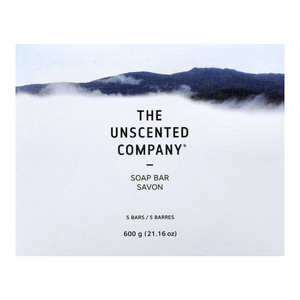 The Unscented Company Bar Soap for Gentle Fragrance Free Body Cleansing 4.2Oz (120g) 5Ea