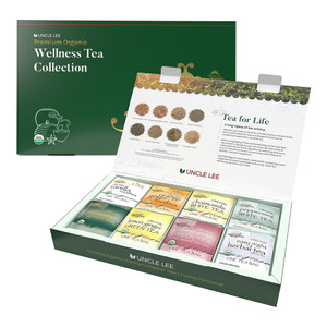 Uncle Lees Premium Organic Wellness Tea Collection 48 Bags Gift Set for Relaxation and Daily Well Being 1Ea