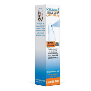 Schuessler Tissue Salts Calc Sulph 6X Blood Cleanser Lactose Free Oral Spray 30ml