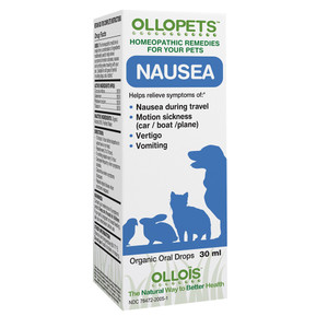 Ollopets Nausea Homeopathic Upset Stomach Relief Oral Drops for Your Pets 1Oz (30ml)